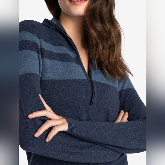 Eco Wool Turtle Neck Pullover - Outerspace Heather Lole Size S - Picture 2 of 9